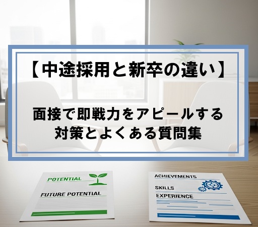 【中途採用と新卒の違い】面接で即戦力をアピールする対策とよくある質問集