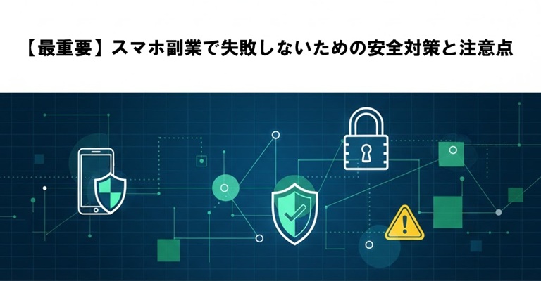【最重要】スマホ副業で失敗しないための安全対策と注意点